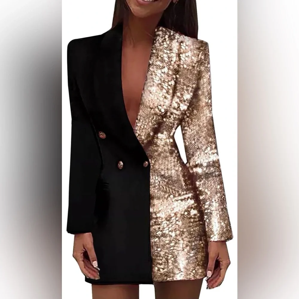 ʙʟᴀᴢᴇʀ  , ʙʀᴀɴᴅ : ᴄʙʀ  , ꜱɪᴢᴇ : ᴍ ᴄᴏʟᴏʀ: ʙʟᴀᴄᴋ ᴀɴᴅ ɢᴏʟᴅ - Picture 2 of 6